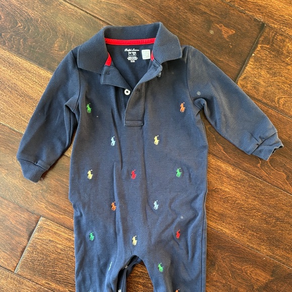 Ralph Lauren Navy One Piece with Colorful Embroidery - Picture 3 of 5